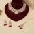 Gold plated kundan red stones necklace set