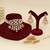 Gold plated kundan red stones necklace set