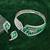 Zircon green stones necklace set