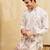 WHITE VISCOSE SILK THREAD & SEQUINS EMBROIDERED WORK WEDDING FESTIVAL MARRIAGE PARTY WEAR STRAIGHT MENS KURTA