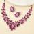 Zircon red stones necklace set