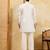 WHITE VISCOSE SILK THREAD & SEQUINS EMBROIDERED WORK WEDDING FESTIVAL MARRIAGE PARTY WEAR STRAIGHT MENS KURTA