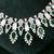 Zircon green stones necklace set