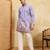 LAVENDER VISCOSE SILK THREAD & SEQUINS EMBROIDERED WORK WEDDING FESTIVAL MARRIAGE PARTY WEAR STRAIGHT MENS KURTA