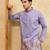 LAVENDER VISCOSE SILK THREAD & SEQUINS EMBROIDERED WORK WEDDING FESTIVAL MARRIAGE PARTY WEAR STRAIGHT MENS KURTA
