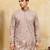 BEIGE VISCOSE SILK THREAD & SEQUINS EMBROIDERED WORK WEDDING FESTIVAL MARRIAGE PARTY WEAR STRAIGHT MENS KURTA