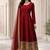 Maroon rayon  party wear embroidery  suit set