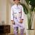 Lavender satin thead with sequins embroidered work wedding function festival party boys straight kurta pant koti