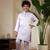 Lavender satin thead with sequins embroidered work wedding function festival party boys straight kurta pant koti