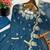 Crunchy silk teal blue embroidered anarkali