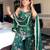 Georgette emerald green floral sharara set
