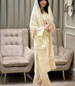 Ivory cream festive salwar kameez