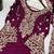Magenta silk embroidered salwar suit