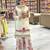 Off-white embroidered tissue silk kurta palazzo set