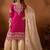 pink organza blend embroidered salwar suit