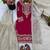 pink organza blend embroidered salwar suit