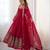 Georgette pink anarkali gown