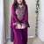 deep maroon silk blend embroidered ethnic set