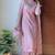 Georgette pink pearl-embellished salwar suit