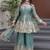 Fandy silk pastel green sequins work palazzo set