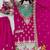 Magenta silk heavily detailed sharara set