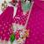Magenta silk heavily detailed sharara set