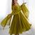 Olive green anarkali with embroidery