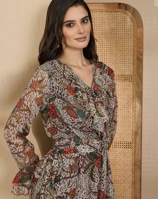 Women's chiffon printed maxi dress 3