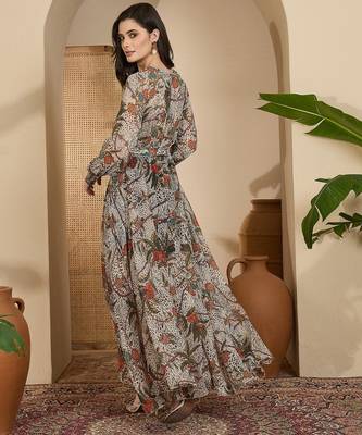 Women's chiffon printed maxi dress 3