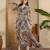 Women's chiffon printed maxi dress