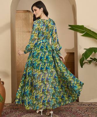 Women's chiffon printed maxi dress 5