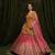 Orange & Pink Embroidered Lehenga Choli Set with Dupatta for Weddings and Festive Wear