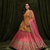 Orange & Pink Embroidered Lehenga Choli Set with Dupatta for Weddings and Festive Wear