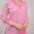 Light pink color organza printed kurta set