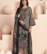 Stylee lifestyle grey lawn cotton digital printed dress material
