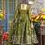 Women's organza floral embroidered anarkali kurta palazzo with dupatta set