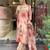 Light pink color organza digital print readymade style suit