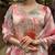Light pink color organza digital print readymade style suit