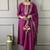 Viscose chanderi wine color straight sttiched suit
