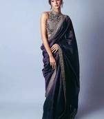Purple Sequins And Dori Embroidered Jimmy Choo Saree