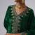 Green embroidered velvet kurta set