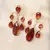 Ruby red teardrop earrings