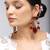 Ruby red teardrop earrings