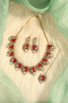 Ruby red statement choker 1