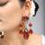 Ruby red teardrop earrings