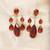Ruby red teardrop earrings