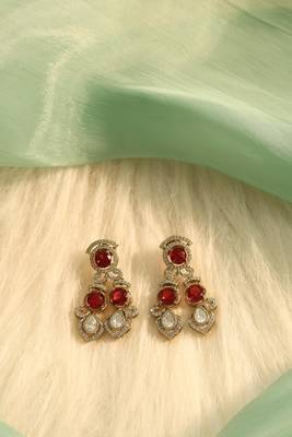 Ruby & gold ethnic choker 4