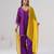 Purple embroidered chanderi silk kurta set