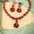 Ruby red cushion-cut statement set