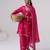 Pink embroidered chanderi silk kurta set